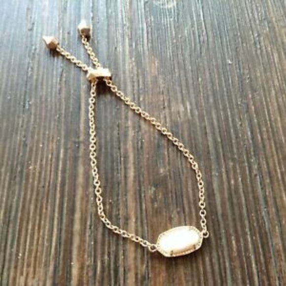 Kendra Scott Rose Gold White Elaina Chain Bracelet - Picture 2 of 3